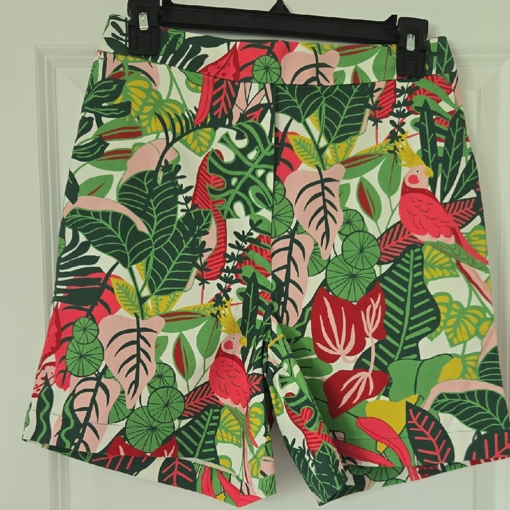 Boden Tropical Print Women's Shorts - Green, Red, Pink